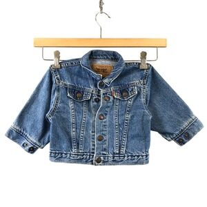 Kids Levi Strauss Co Denim Jacket Size 24M Blue Jean Button Front